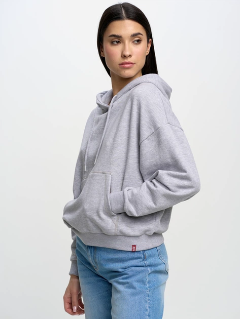 Bluza damska z kapturem kangurka Big Star Susana XL Szara (5900714640927) - obraz 5
