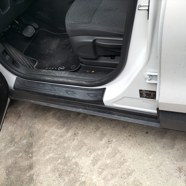 Накладки на дверные пороги EuroCap (4 шт, ABS) для Opel Crossland X ...