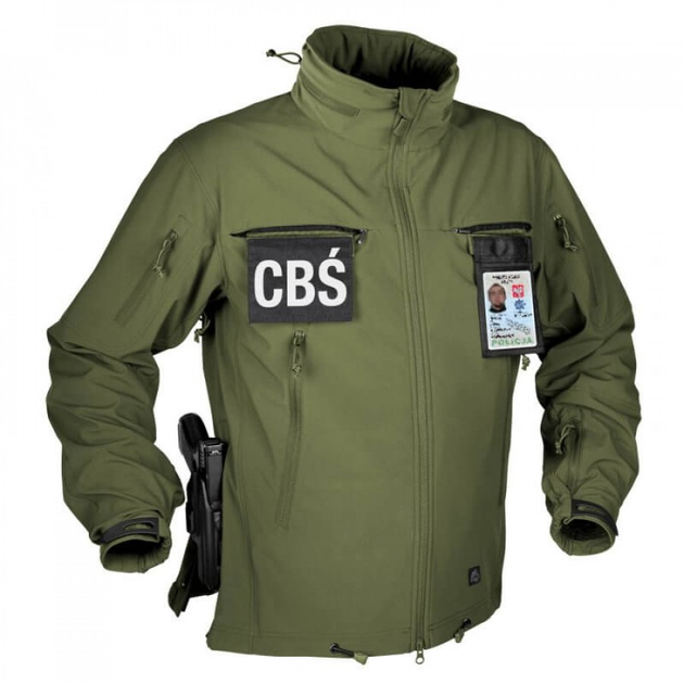 Куртка Helikon-Tex Cougar Qsa + Hid - Soft Shell Windblocker, Olive green M/Regular (KU-CGR-SM-02) - изображение 2