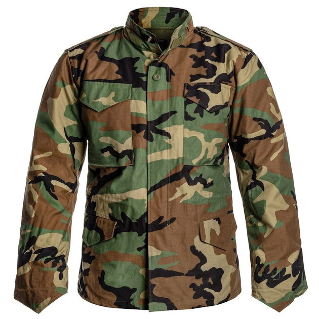 Куртка Helikon-Tex M65 - NyCo Sateen, США Woodland XS/Regular (KU-M65-NY-03) - зображення 2