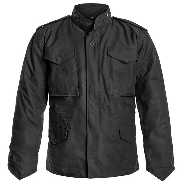 Куртка Helikon-Tex M65 - NyCo Sateen, Black L/Regular (KU-M65-NY-01) - изображение 2