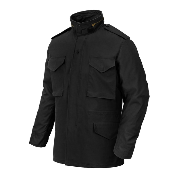 Куртка Helikon-Tex M65 - NyCo Sateen, Black M/Long (KU-M65-NY-01) - зображення 1