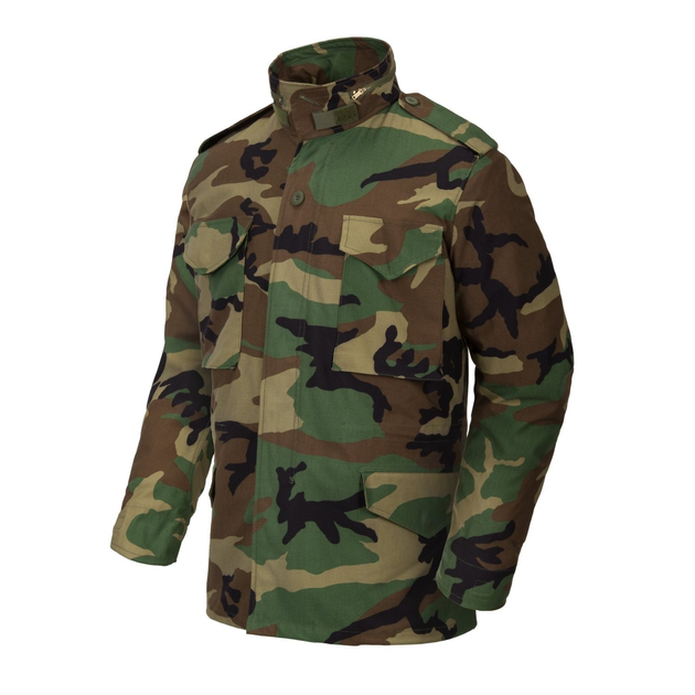 Куртка Helikon-Tex M65 - NyCo Sateen, US Woodland M/Regular (KU-M65-NY-03) - зображення 1