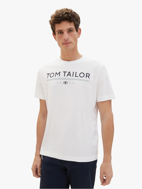 Футболка Tom Tailor T-SHIRT WITH A LOGO PRIN XL Білий 1040988-20000 - Фото 1 Футболка Tom Tailor T-SHIRT WITH A LOGO PRIN XL Білий 1040988-20000 - изображение 1