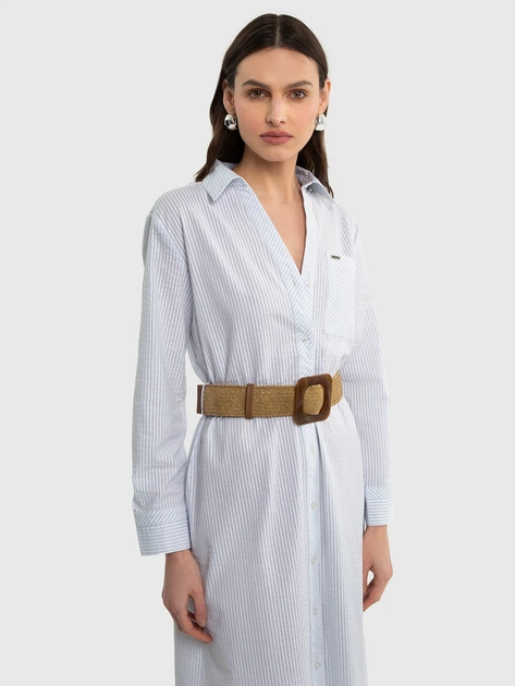 Плаття-сорочка міді осіннє жіноче Big Star Britney XL Блакитне (5900714728908) - зображення 5