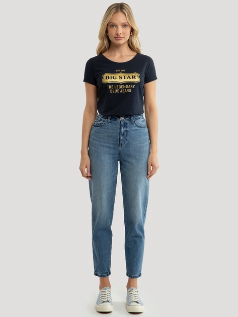 Футболка бавовняна жіноча Big Star Iris L Темно-синя (5900714758653) - зображення 3