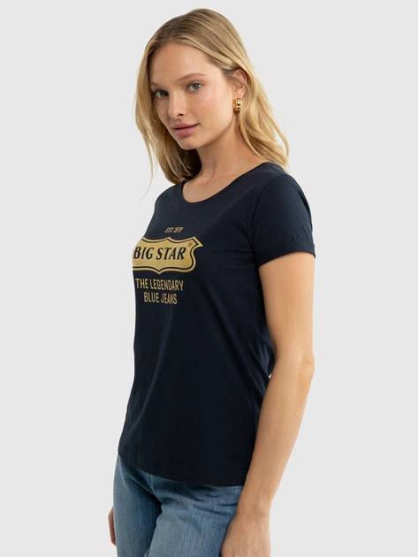 Футболка бавовняна жіноча Big Star Iris L Темно-синя (5900714758653) - зображення 5