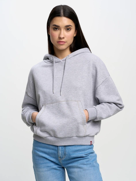 Худі жіноче Big Star Susana XL Сіре (5900714640927) - зображення 1