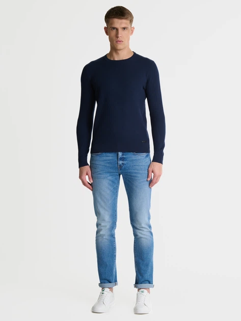 Sweter męski bawełniany Big Star Reylon M Ciemnoniebieski (5900714698843) - obraz 3