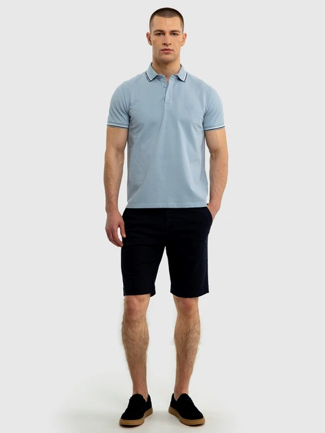 Поло довге чоловіче Big Star Cardi S Блакитне (5900714699659) - зображення 4