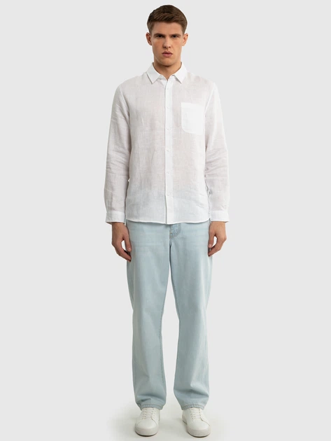 Сорочка літня чоловіча Big Star Jianis M Біла (5900714722876) - зображення 3