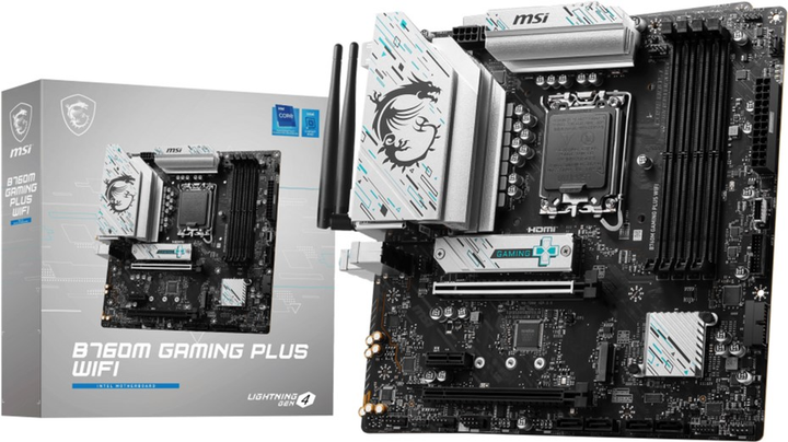 Материнська плата MSI GAMING PLUS B760M WIFI (s1700, Intel B760, PCI-Ex16) - зображення 5