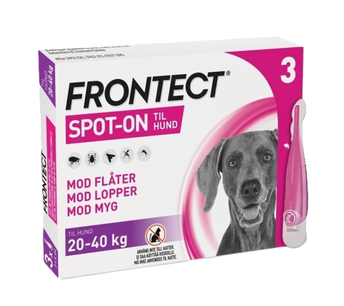 Краплі від кліщів Frontect для собак 3 x 4 мл 20-40 кг (3661103073277) - зображення 1