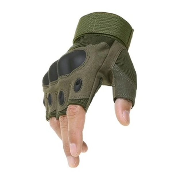 Перчатки беспалые Outdoor Tactics с защитой Olive L - изображение 2