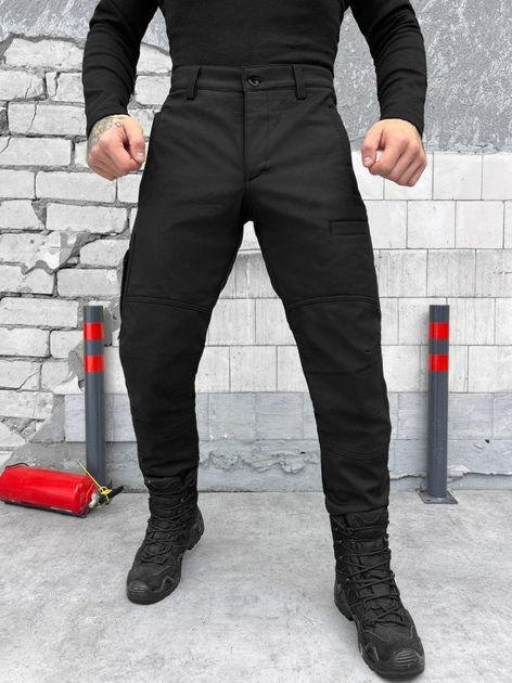 Тактичні штани софтшел combat black XL - зображення 1