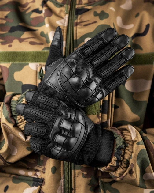 Тактические перчатки ultra protect армейские black XL - изображение 1