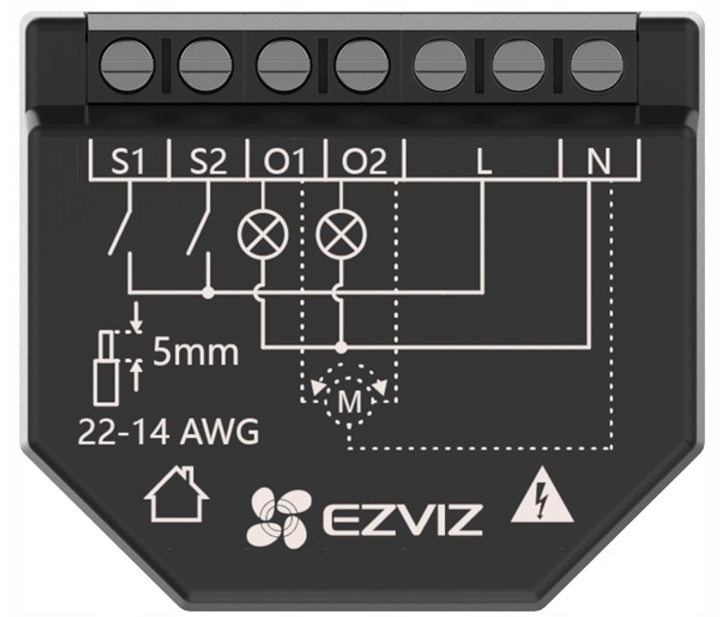 Inteligentny przekaźnik EZVIZ T36 z Wi-Fi 2 kanały Pomiar mocy (6941545620572) - obraz 1