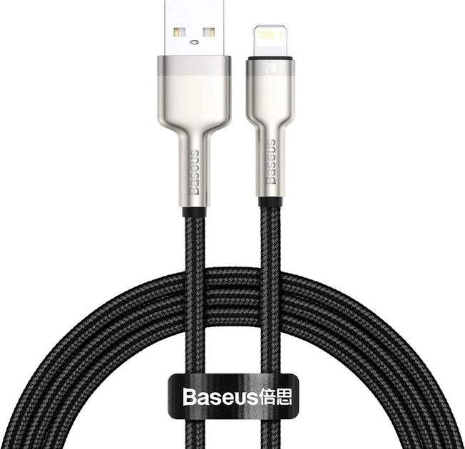 Кабель Baseus Cafule USB Type A - Lightning 2 м Black (CALJK-B01) - зображення 1