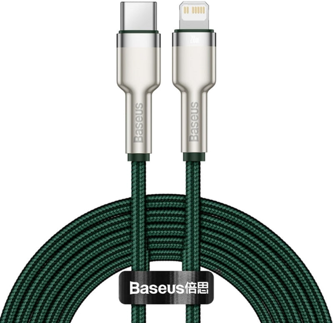 Кабель Baseus USB Type C - Lightning 2 м Green (CATLJK-B06) - зображення 1