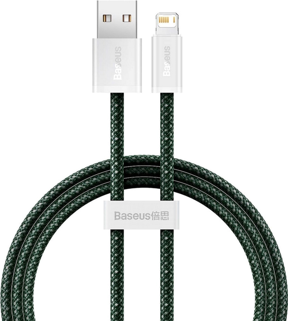 Kabel Baseus Dynamic 2 USB Type-A - Lightning 2 m Green (CALD040106) - obraz 1