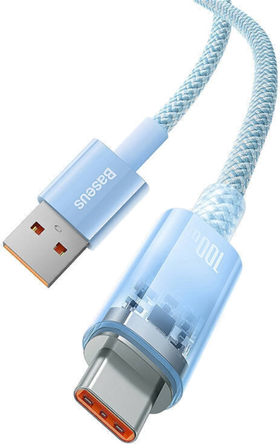 Kabel Baseus Explorer USB Type-A - USB Type-C 1 m Blue (CATS010403) - obraz 1