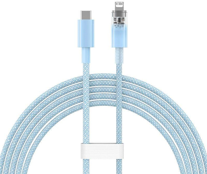 Kabel Baseus Explorer USB Type-C - Lightning 2 m Blue (CATS010303) - obraz 1