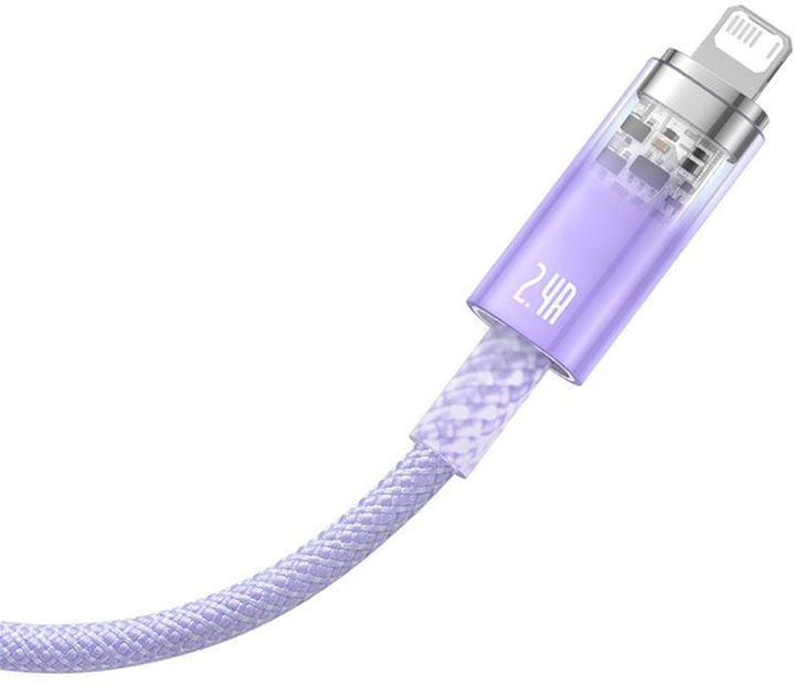 Кабель Baseus Explorer USB Type A - Lightning 2 м Purple (CATS010105) - зображення 2