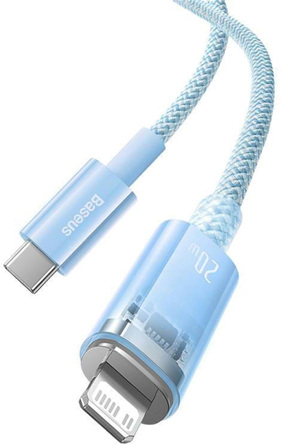 Kabel Baseus Explorer USB Type-C - Lightning 2 m Blue (CATS010303) - obraz 2