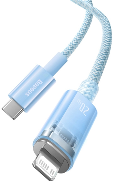Кабель Baseus Explorer USB Type C - Lightning 1 м Blue (CATS010203) - зображення 1