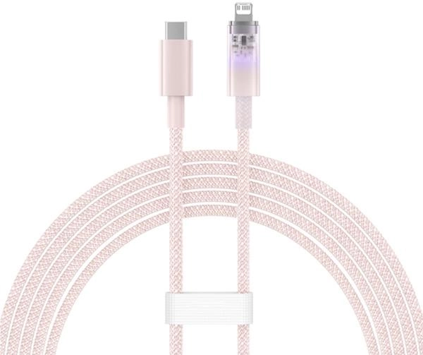 Kabel Baseus Explorer USB Type-C - Lightning 2 m Pink (CATS010304) - obraz 1