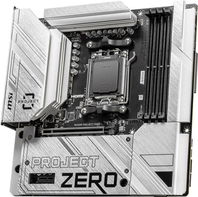 Płyta główna MSI PROJECT ZERO B650M Wi-Fi (sAM5, AMD B650, PCI-Ex16) - obraz 2