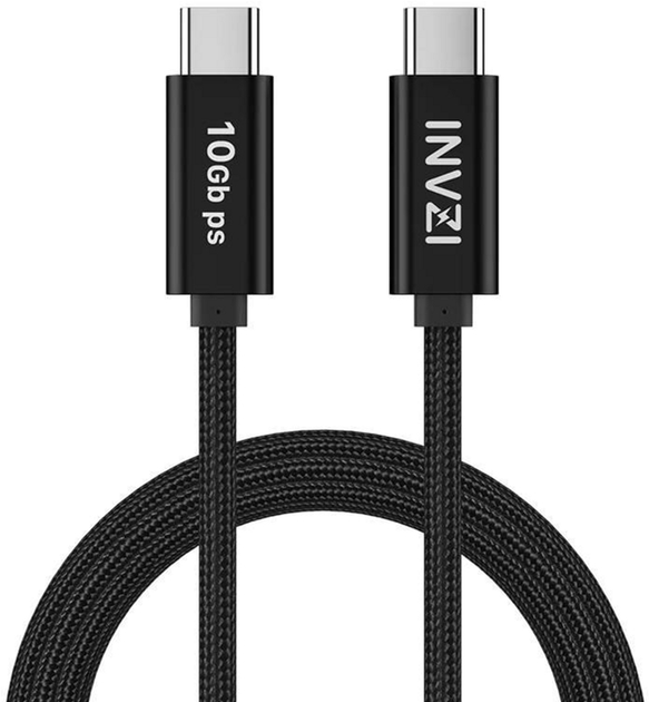 Кабель Invzi USB Type C - USB Type A 2 м Black (754418838525) - зображення 1
