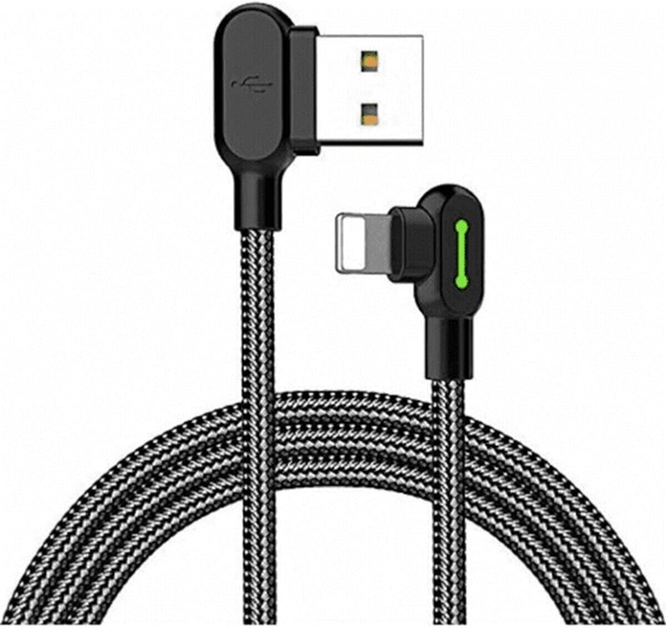 Кабель кутовий Mcdodo USB Type-A - Apple Lightning 1.8 м Black (CA-4673) - зображення 1