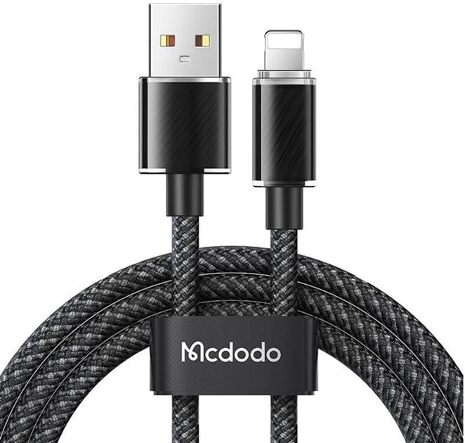 Kabel Mcdodo USB Type-A - Apple Lightning 3A 1.2 m Black (CA-3640) - obraz 1