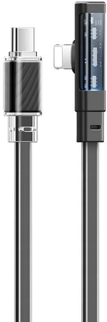 Kabel Mcdodo USB Type-C - Lightning 1.2 m z LED Black (CA-3440) - obraz 1