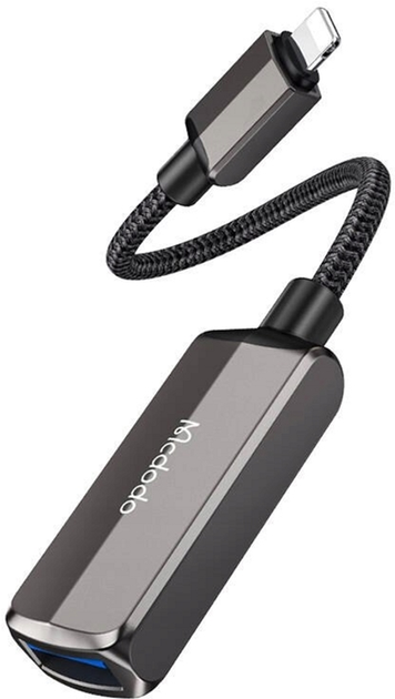 Adapter Mcdodo 2w1 OTG Lightning - USB Type-C Black (CA-2690) - obraz 1