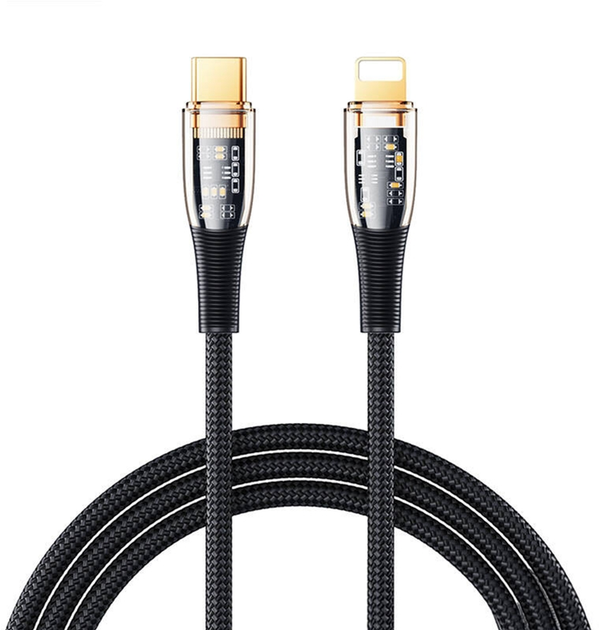 Kabel Remax Explore USB Type-C - Lightning 1.2 m Black (RC-C061 Black) - obraz 1