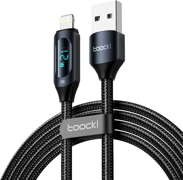 Kabel Toocki USB Type-A - Lightning 1 m Grey (TXCLZX0G-01) - obraz 1