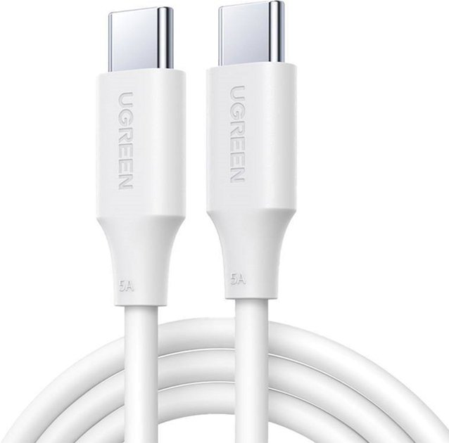 Kabel Ugreen USB Type-C - USB Type-C 0.5 m White (6941876211715) - obraz 1