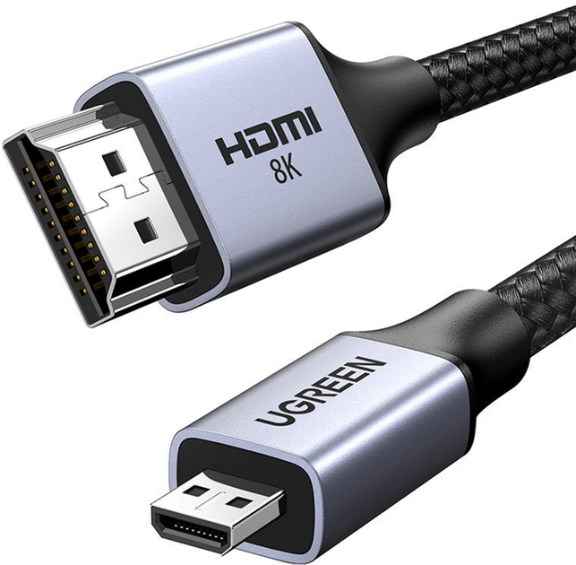 Kabel Ugreen micro-HDMI - HDMI 2 m Black (6941876215171) - obraz 1