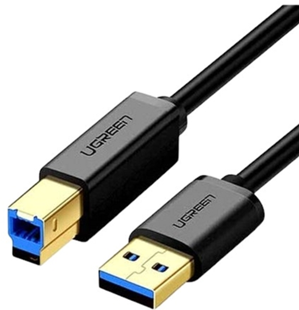 Kabel Ugreen USB Type-A - USB Type-B 1 m Black (6957303837533) - obraz 1