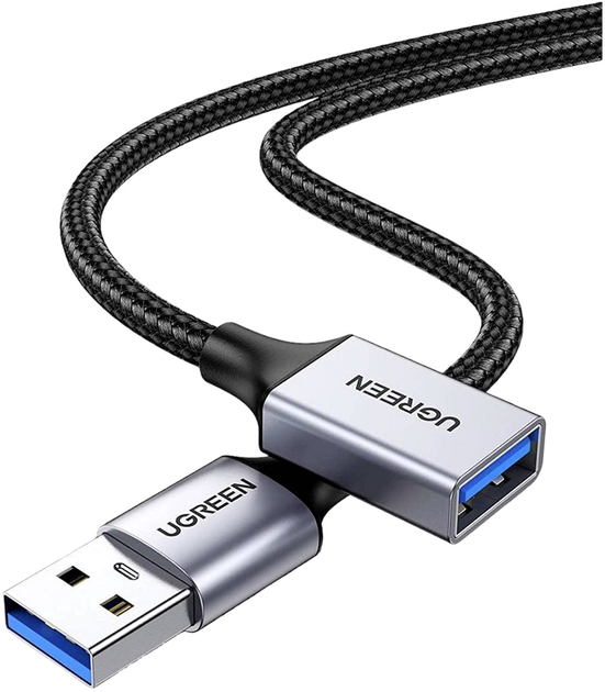 Kabel Ugreen USB Type-A - USB Type-A 1 m Black (6957303814954) - obraz 1