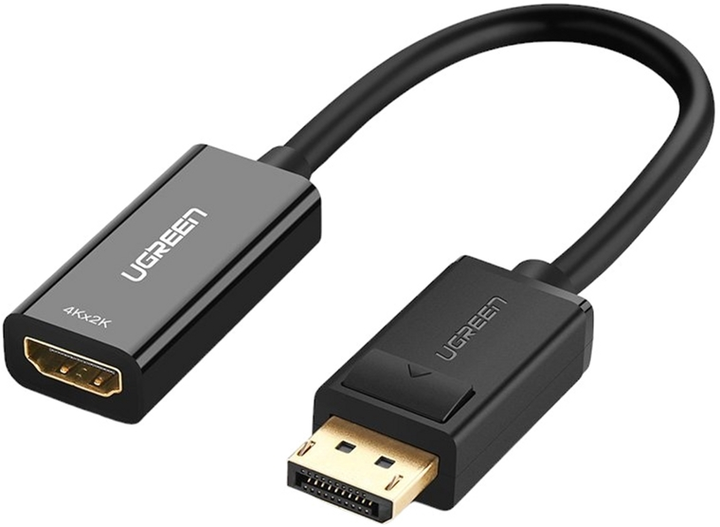 Адаптер Ugreen DisplayPort - HDMI 25 cm Black (6957303843626) - зображення 1
