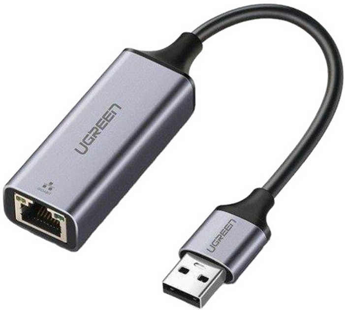 Adapter zewnętrzny Ugreen Gigabit Ethernet USB Type-A - RJ-45 Grey (6957303804306) - obraz 1