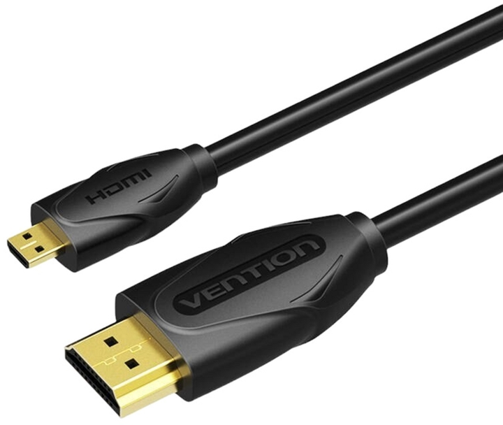 Kabel Vention HDMI - micro HDMI 1.5 m Black (VAA-D03-B150) - obraz 1