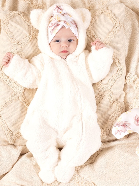 Pajacyk niemowlęcy ciepły polarowy dla dziewczynki Nicol 203271 62 cm Beżowy (5905601026372) - obraz 2