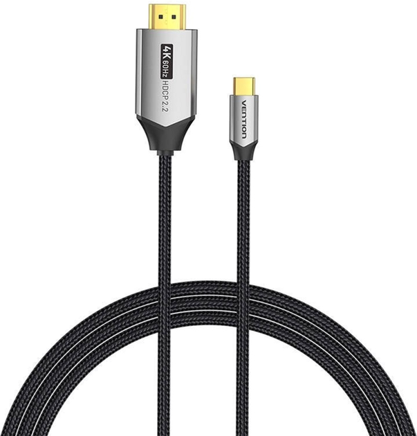 Kabel Vention USB Type-C - HDMI 1.5 m Black (6922794765153) - obraz 1