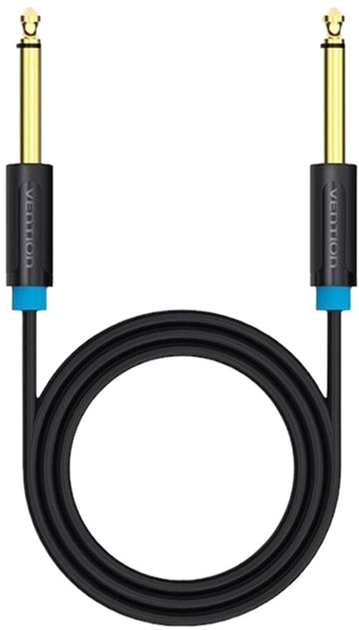 Kabel audio Vention 6.35 mm - 6.35 mm 5 m Black (6922794728530) - obraz 1