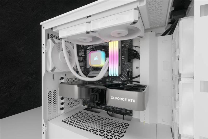 Chłodzenie wodne Corsair iCUE H150 RGB Elite Liquid CPU Cooler White (CW-9060079-WW) - obraz 2