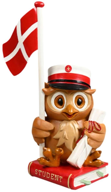 Figurka DGA Student Owl Red hat 20 cm (5715049536865) - obraz 1